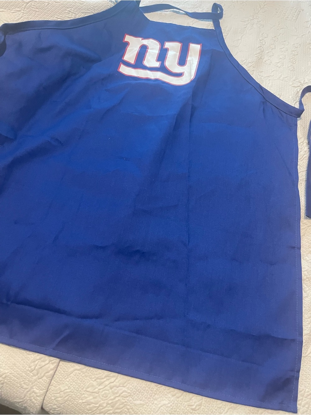 Royal Blue Men’s NY Giants Apron 28x33 Over the neck ties in back